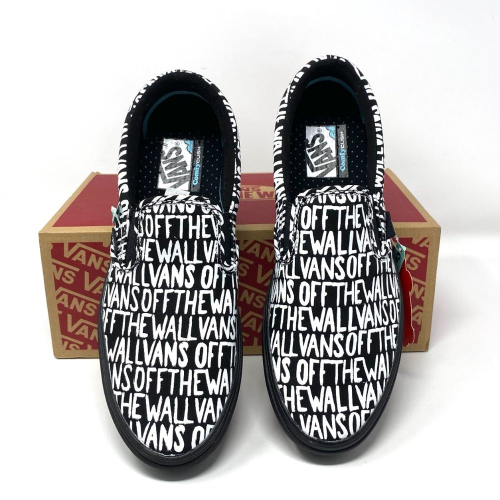 🌿Sale🌿 Vans Comfy Cush Slip Brush Black Canvas Sneakers Women's VN0A3WMD2QZ - Picture 3 of 10